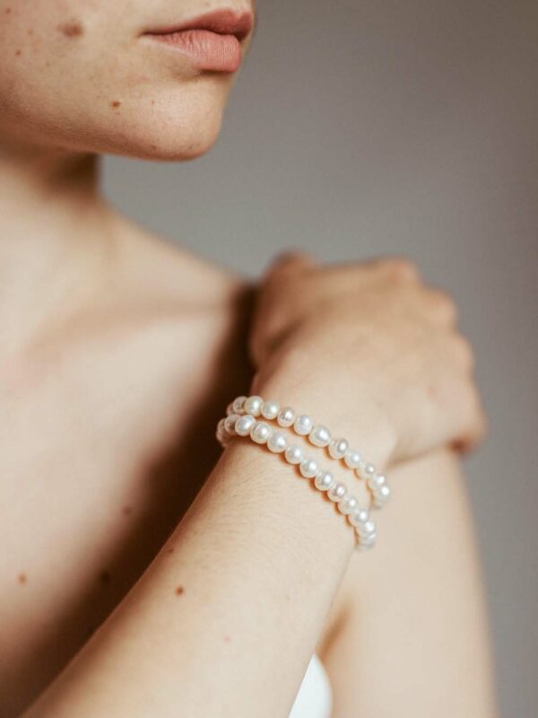 Bracelet perle mariage sur New White Story