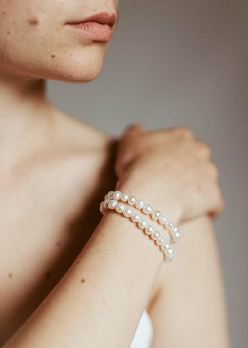 Bracelet perle mariage sur New White Story